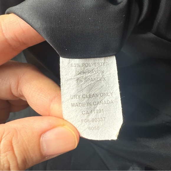 Tobias Black V Neck Sleeveless Fit and Flare Dress Made in Canada - Picture 11 of 15